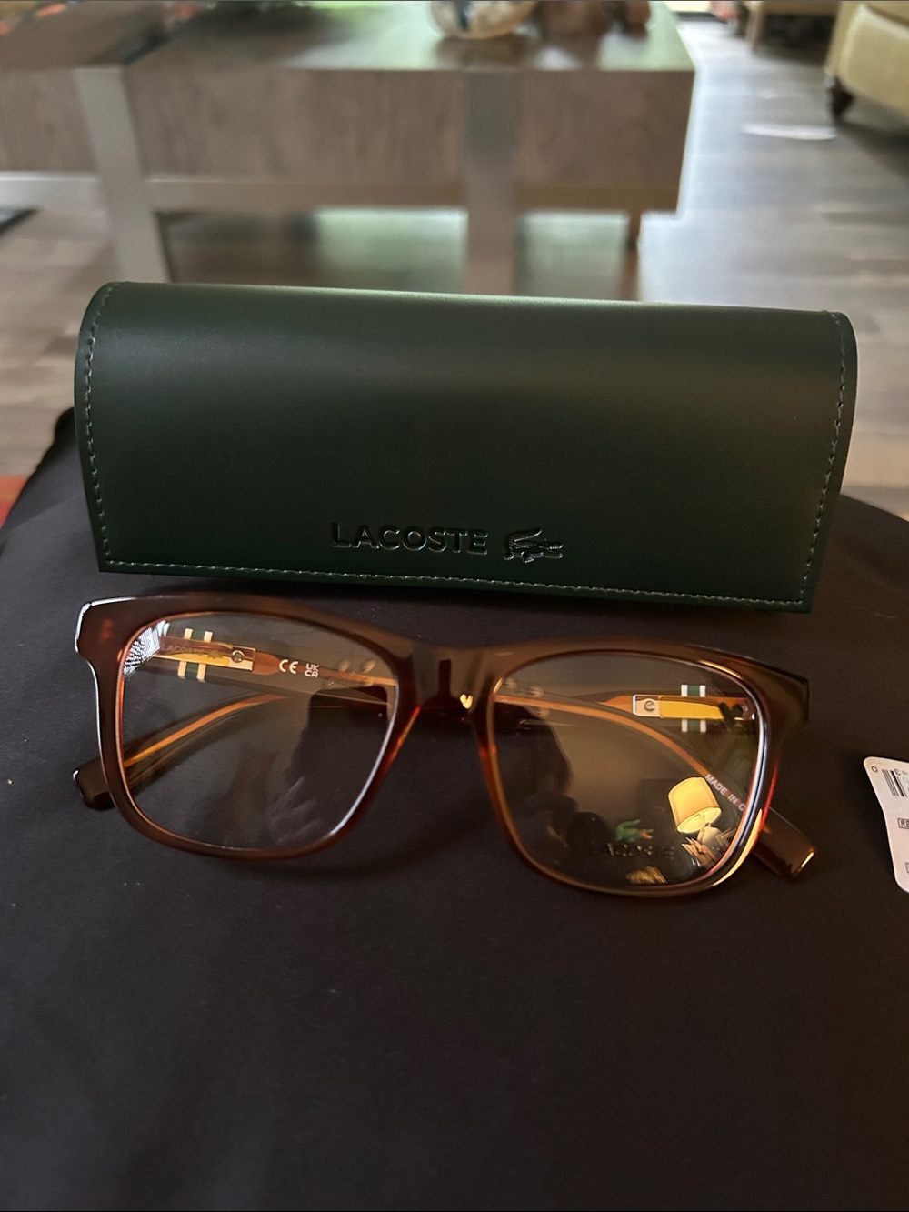 Lacoste Men’s or Women's tortoiseshell Eyeglasses with Case